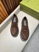 Gucci Man Brown Calfskin Business Leather Shoes 042885 (4)_th.jpg